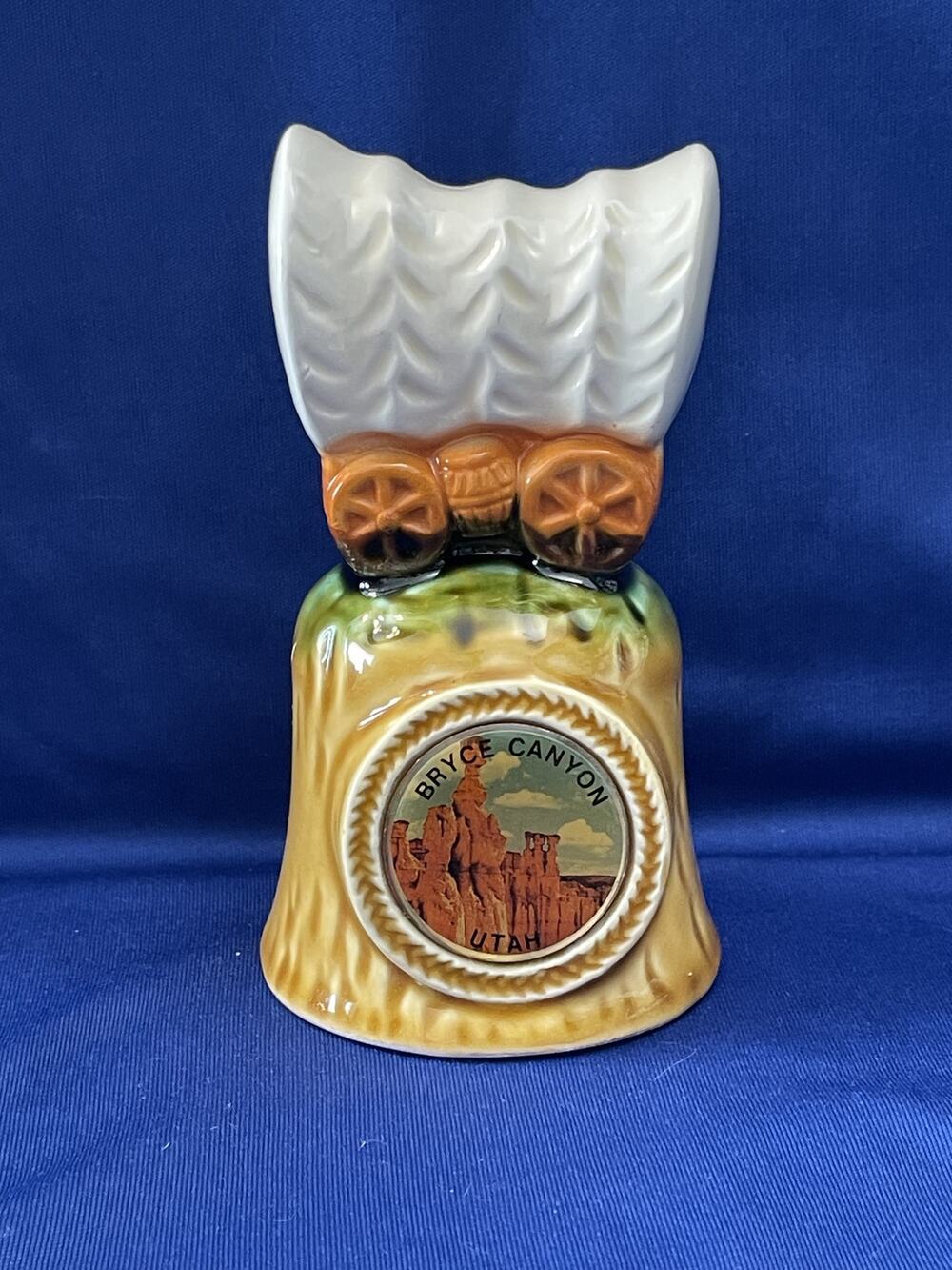 Bryce Canyon Porcelain Covered Wagon Bell State Park Souvenir